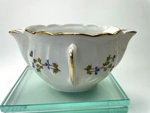 Gravy Boat Dish France Fan16 Floral Double Spout Handles Barbeau Royal 12oz B31 - Picture 1 of 18