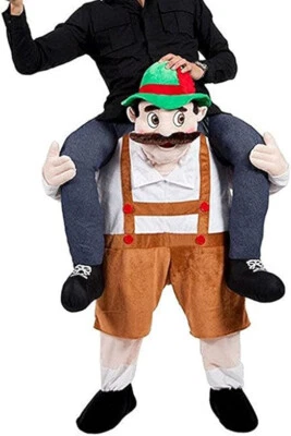 啤酒节啤酒家伙滑稽饮酒服装骑服装吉祥物 — 第 1/4 张图片