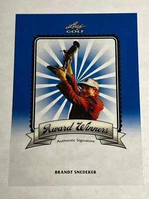 Leaf Metal LAMINATE BLUE PROOF MISSING AUTO & #/10 Award Winners Brandt Snedeker - Image 1 of 2