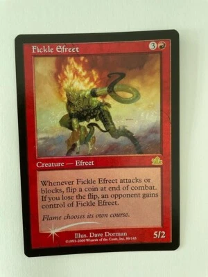 MTG FOIL PROPHECY FICKLE EFREET NM MAGIC THE GATHERING RARE CREATURE ENGLISH RED - Image 1 of 4