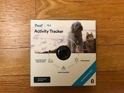 Poof Pea Activity Tracker, Black, Cat/dog, Monitors Sleep And Activity, New • 28.86€