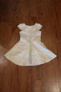 Kids Girls Zoe LTD. Cream Gold Short Sleeve A-Line Formal Party Dress 7 * - Picture 1 of 7