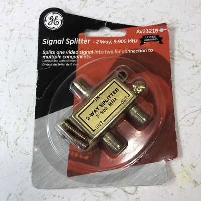 General Electric GE Signal Splitter 2 Way, 5-900 MHz  AV23218 NEW - Image 1 of 2