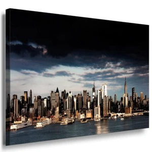  New York Leinwandbild AK Art Bilder Mehrfarbig Wandbild Kunstdruck Wanddeko XXL - Bild 1 von 1