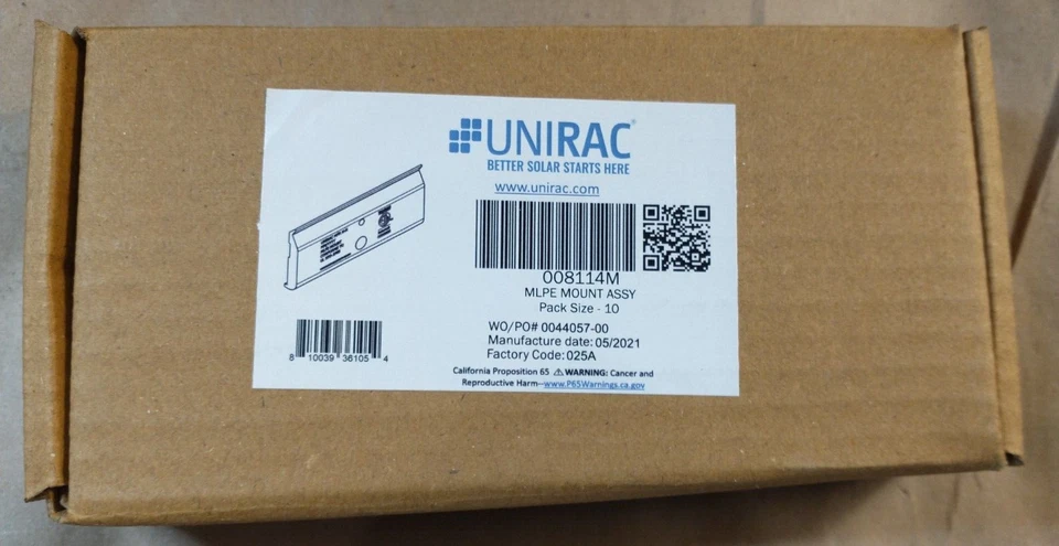 Unirac 008114M Solar Mounting and Racking Hardware