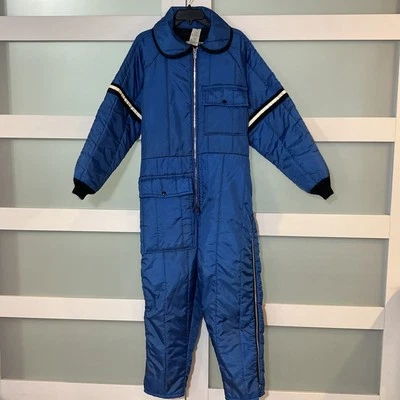 De colección JC Penny Moto de Nieve Cuerpo Completo Traje de Nieve Mono Azul Para Hombre’s Med Foto 1 de 4