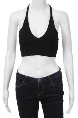 Camiseta sin mangas corta Helmut Lang para mujer negra con cuello en V talla S Foto 1 de 4