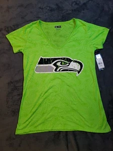 NFL Team Apparel ~ Damen Nachtwäsche Seattle Seahawks Kurzarm T-Shirt - Bild 1 von 8