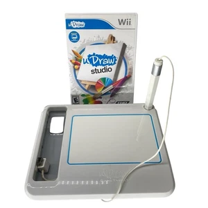 Nintendo Wii uDRAW Studio Game Tablet  Bundle WITH GAME & BLACK Wii CONTROLLER - Picture 1 of 5