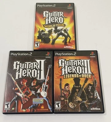 Lot Of 3 Guitar Hero Games For PS2 - Free Shipping! - Image 1 of 4