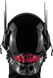 Punk LED Maske, Totenkopf Helm, verstellbarer Helm mit 3 Lichtmodi, perfekte Fo... - Bild 1 von 5
