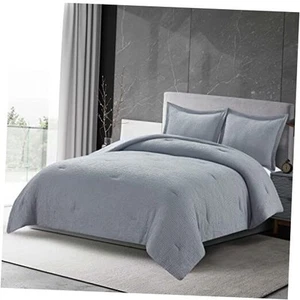 Wilmer 3-Piece Waffle Weave Comforter Set - Soft and Cozy All Season Bedding - Picture 1 of 7