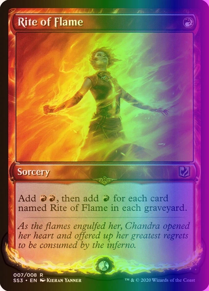 MTG Magic the Gathering Rite of Flame (7/8) Signature Spellbook Chandra NM FOIL - Image 1 of 1