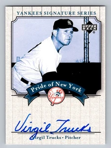 Virgil Trucks 2003 Upper Deck Yankees Signature Series #PN-VT On-Card Auto - Picture 1 of 2