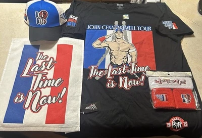WWE John Cena 2025 Paris, France Farewell Tour Shirt/Towel/Band Set/Hat - Image 1 of 4