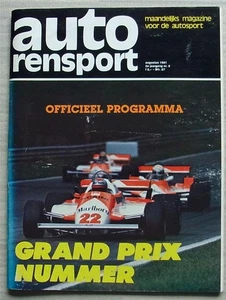 DUTCH GRAND PRIX FORMULA ONE F1 1981 ZANDVOORT Motor Sport Official Programme - Picture 1 of 4
