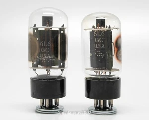 2X - General Electric - GE 6L6 GC Vacuum Tubes / O Getter -- KT5 - Picture 1 of 4