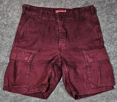 Pantalones Cortos Supreme Cargo Para Hombre 30 Medida 31x8 Granate 100% Algodón Ver Descripción Foto 1 de 4