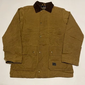 Brixtol Wax Jacket Unisex XS Brown Hunting Shooting Outdoor Barn Coat Tartan - Picture 1 of 15