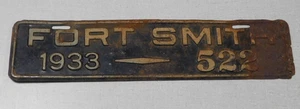 1933 Fort Smith Arkansas Nummernschild - Bild 1 von 1