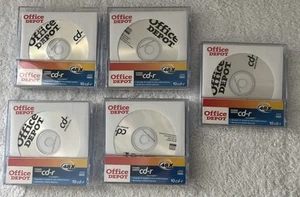 Office Depot - CD-R 700MB 80MIN 48x Lot Of 5 - Picture 1 of 3