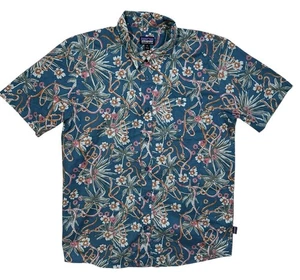 Men’s Patagonia Shirt Short Sleeve Button Up Floral Hawaiian Pattern Medium - Picture 1 of 9