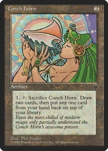 MTG Conch Horn NM Fallen Empires FEM English Reserved List Magic card - Picture 1 of 3