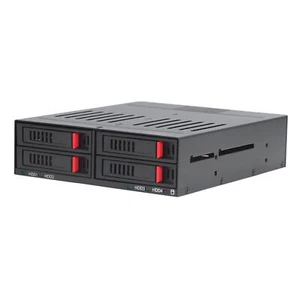 4 Bay HDD Cage Chassis 5.25in Drive Tray 2.5in Mobile Rack Hot Swap Cage - Picture 1 of 12