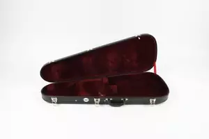 Teardrop Black Tolex Case w/ Burgundy Soft Plush for Strat/Tele Styles - Picture 1 of 7