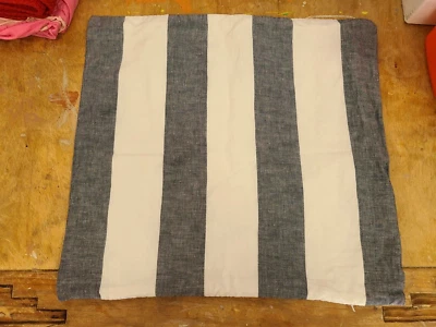 Pottery Barn "Blue White Striped" 22" Pillow Cover - Image 1 of 3