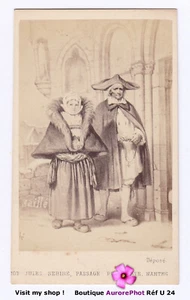 SAILLÉ, GUÉRANDE, FEMME & HOMME EN COSTUMES TRADITIONNELS, CDV SEBIRE -U24 - Imagen 1 de 1
