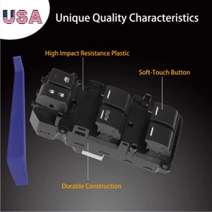 New Driver Left Master Power Window Door Switch For 2008-12 Honda Accord EX EXL - Foto 1 di 9