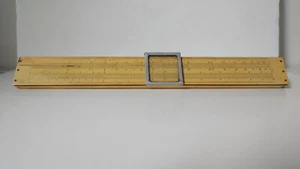 Línea de cálculo de reglas deslizantes, madera, PROMETEIS - soviética, URSS de 1950, estuche - Imagen 1 de 24