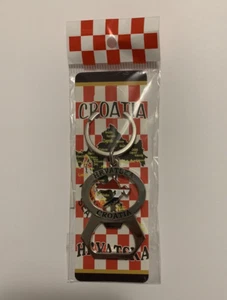 Hrvatska Croatia Keychain Bottle Opener Souvenir Swivel Key Ring - Picture 1 of 4