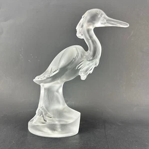 Signierte Virginia B Evans 9" Milchglas Herron Vogel Figur - Bild 1 von 4