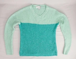 Nuevo Forever21 Mujer Suéter Verde Azulado Mangas Largas Tejido Barco Cuello Prenda para el torso M - Imagen 1 de 3
