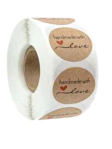 1 Roll - Sticker Set - Handmade With Love (S212) - Picture 1 of 4