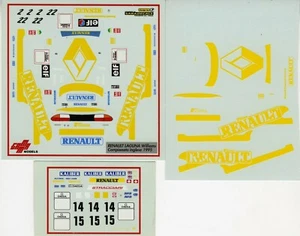 Renault Laguna Williams N°2/22 Btcc 1995 & Vallelunga 1995 Decals 1/43 - Picture 1 of 1