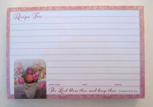 ABOT Colorful vase flower 50 Lined Recipe Cards 4x6 Legacy Bridal shower gift - Picture 1 of 3