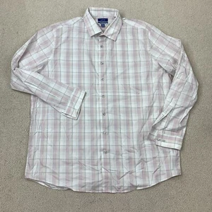 Apt. 9 Premier Flex Dress Shirt Men's 17-17.5 Long Sleeve Multicolor Plaid - Picture 1 of 8