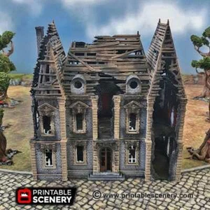 Ruined Chateau - WWII Building - WWII Terrain - Picture 1 of 10