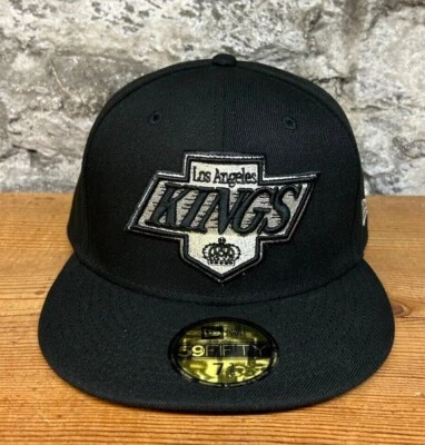 NEW ERA 59FIFTY NHL LOS ANGELES KINGS FITTED CAP BLACK AUTHENTIC NEW - Image 1 of 4