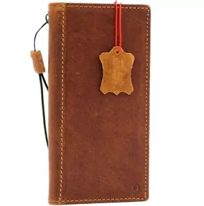 Funda de cuero real genuino para Samsung Galaxy Note 10 Plus correa de goma hecha a mano - Imagen 1 de 9