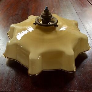 Antique Vintage Fluted Glass Ceiling Light Lamp Shade,Gallery,Retro,Art Deco,Old