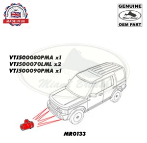 LAND ROVER FRONT BUMPER DISTANCE SENSOR BRACKET BEZEL SET x4 LR3 MR0133 OEM - Imagen 1 de 2