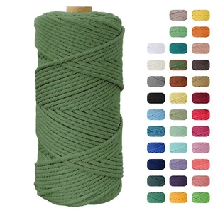 Macrame Cord 4mm 4mm Macrame Cord 109 Yards Natural Cotton Yarn Macrame Rope ... - Picture 1 of 7