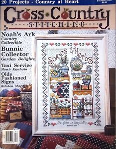 CROSS COUNTRY STITCHING MAGAZINE, FEBRUARY 1993 COUNTRY AT HEART