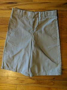 Boy’s FRENCH TOAST Khaki Flat Twill Uniform Shorts: Size 10 (SH9200G) Adj Wst - Picture 1 of 3