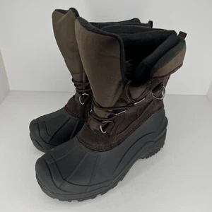 Totes Brown/Black Lined Mens Size 8 Weatherproof Waterproof Winter Duck Boots - Picture 1 of 10
