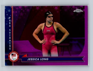 2024 Topps Chrome U.S. Olympic & Paralympic Hopefuls Pink Jessica Long #158 - Bild 1 von 2